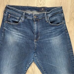 AG Adriano Goldschmied Jeans Womens 30R Blue Medium Wash Straight Stretch Denim